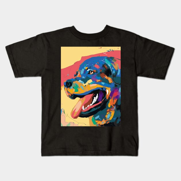 Rottweiler Kids T-Shirt by mailsoncello